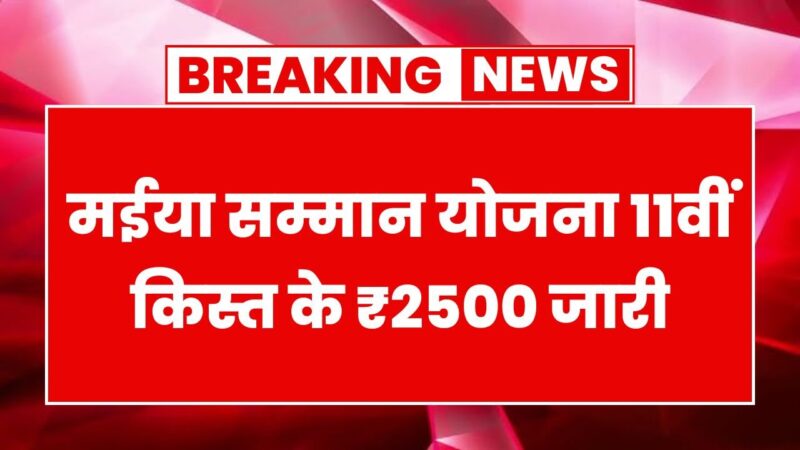 Maiya Samman Yojana (मईया सम्मान योजना) की 11वीं किस्त के ₹2500 जारी, चेक करें अपना नाम Maiya Samman Yojana 11th Installment Released